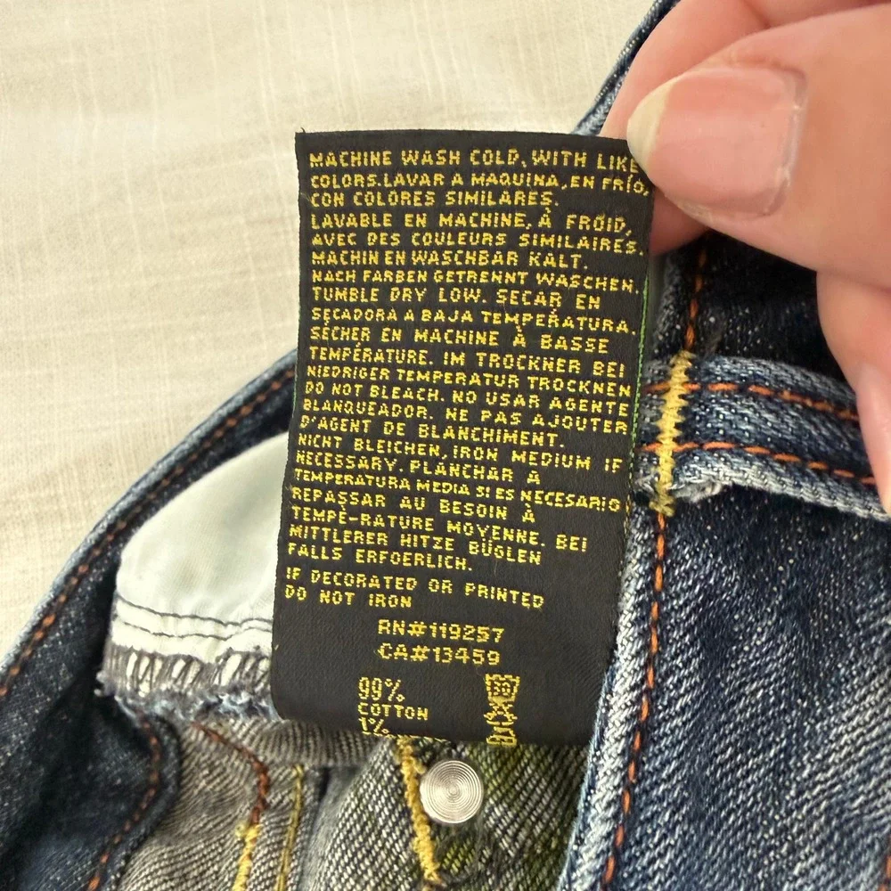 Christian Audigier Y2K Est‎ Denim 1958 Skull Embroidered Jeans Mens 27x33